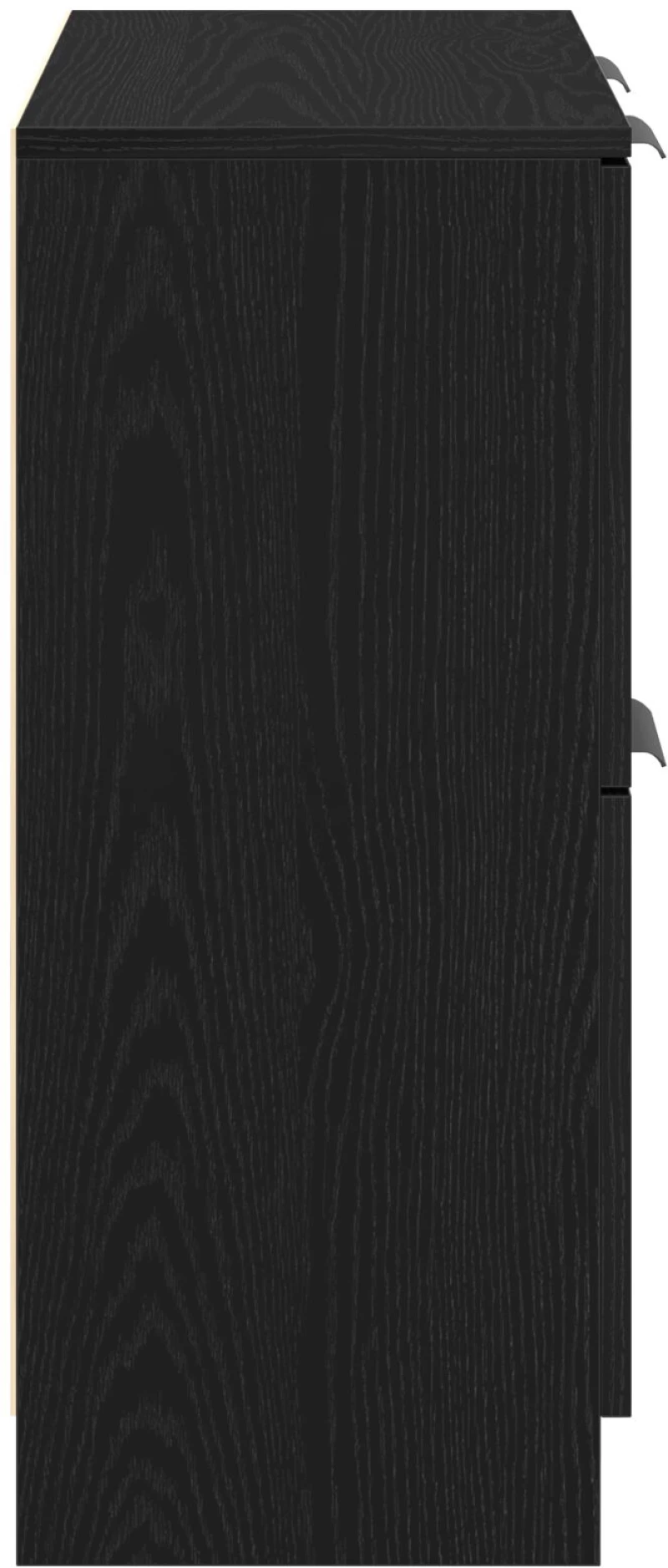 vidaXL Μαύρος Δρυς Μπουφές - 60 x 30 x 70 εκ. - Κατασκευασμένος από Επεξεργασμένο Ξύλο