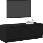 vidaXL Ντουλάπα τηλεόρασης Μαύρη Δρύς 102x35x36,5 εκ Επεξεργασμένο ξύλο