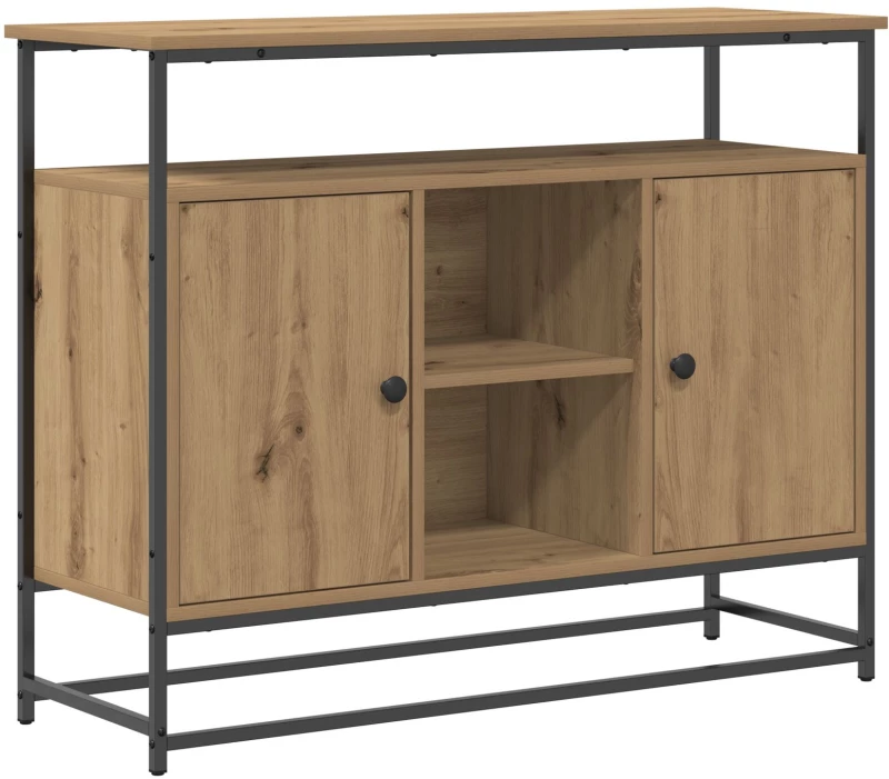 vidaXL Κονσόλα Artisan Oak 100x35x80 cm Κατασκευασμένο ξύλο και Ατσάλι