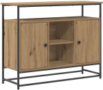 vidaXL Κονσόλα Artisan Oak 100x35x80 cm Κατασκευασμένο ξύλο και Ατσάλι