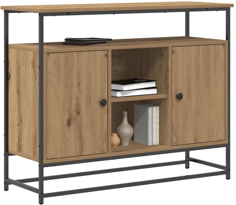 vidaXL Κονσόλα Artisan Oak 100x35x80 cm Κατασκευασμένο ξύλο και Ατσάλι
