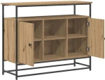 vidaXL Κονσόλα Artisan Oak 100x35x80 cm Κατασκευασμένο ξύλο και Ατσάλι