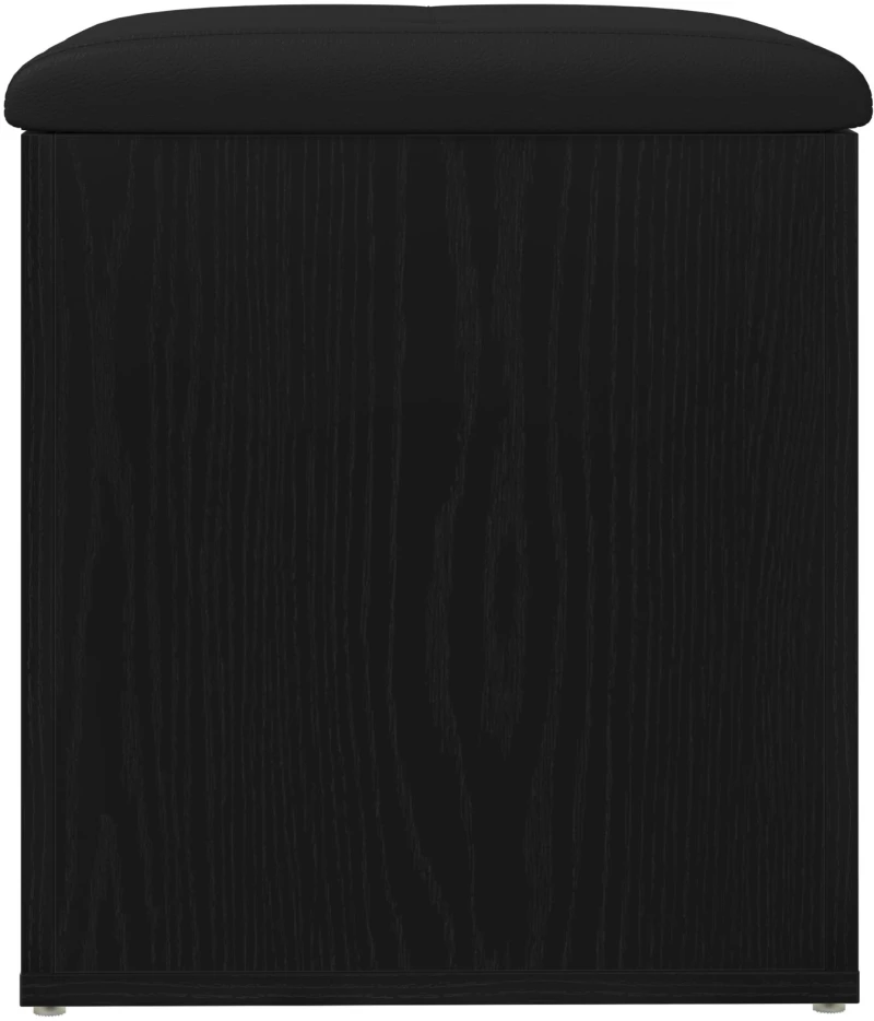 vidaXL Παγκάκι Αποθήκευσης Μαύρος Δρυός 42x42x45 εκ. Μασίφ Ξύλο