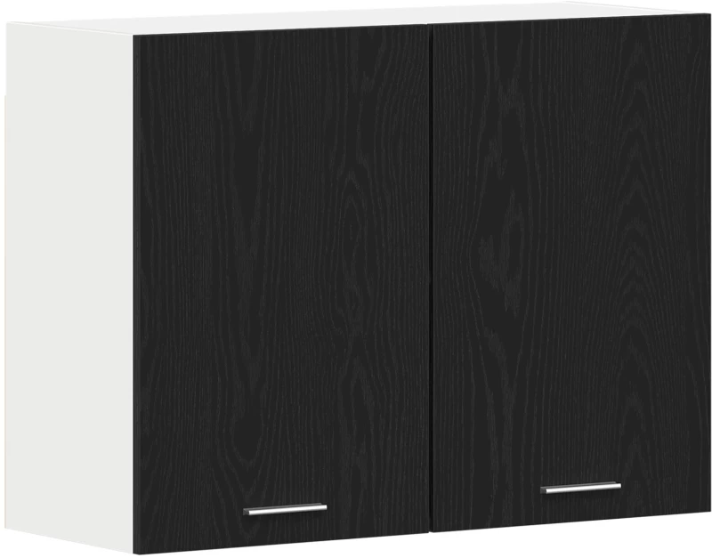 vidaXL Μαύρο Διπλό Ντουλάπι - 80x31x60 εκ - Κατασκευασμένο από Επεξεργασμένο Ξύλο
