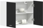 vidaXL Μαύρο Διπλό Ντουλάπι - 80x31x60 εκ - Κατασκευασμένο από Επεξεργασμένο Ξύλο