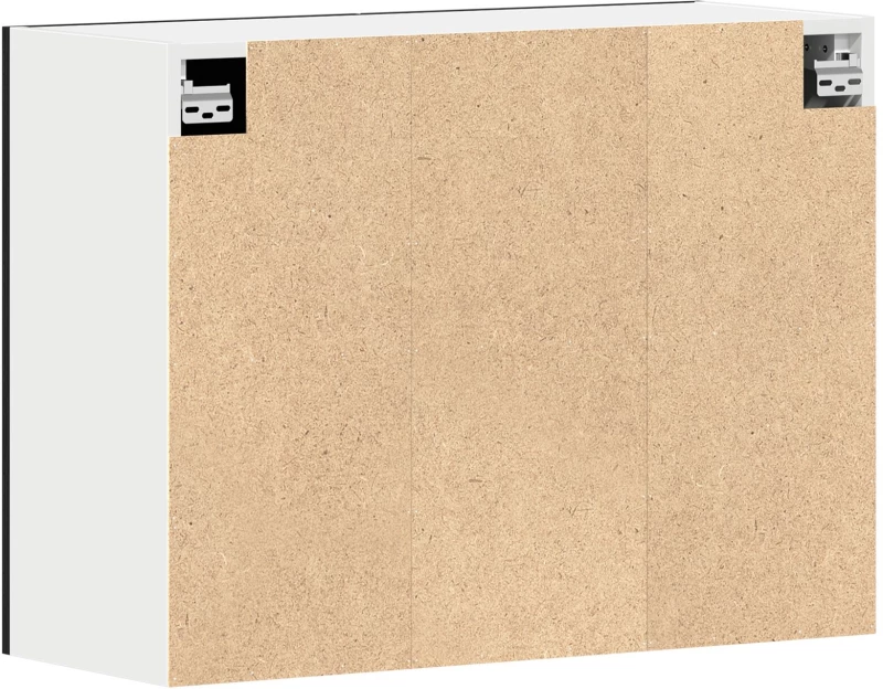 vidaXL Μαύρο Διπλό Ντουλάπι - 80x31x60 εκ - Κατασκευασμένο από Επεξεργασμένο Ξύλο