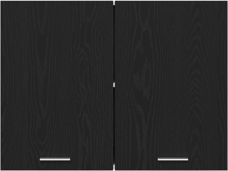 vidaXL Μαύρο Διπλό Ντουλάπι - 80x31x60 εκ - Κατασκευασμένο από Επεξεργασμένο Ξύλο