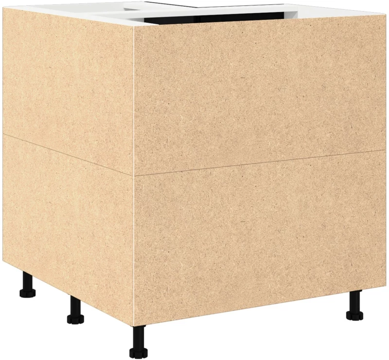 vidaXL Μαύρο Δρυς Γωνιακό Κάτω Ντουλάπι - 75.5x75.5x81.5 εκ