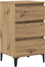 vidaXL Κομοδίνο Καλλιτέχνη Δρυς 40x35x70 εκ Επεξεργασμένο Ξύλο