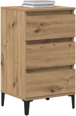 vidaXL Κομοδίνο Καλλιτέχνη Δρυς 40x35x70 εκ Επεξεργασμένο Ξύλο