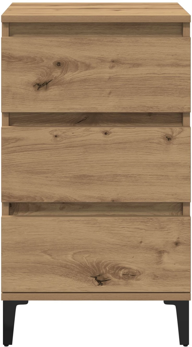 vidaXL Κομοδίνο Καλλιτέχνη Δρυς 40x35x70 εκ Επεξεργασμένο Ξύλο