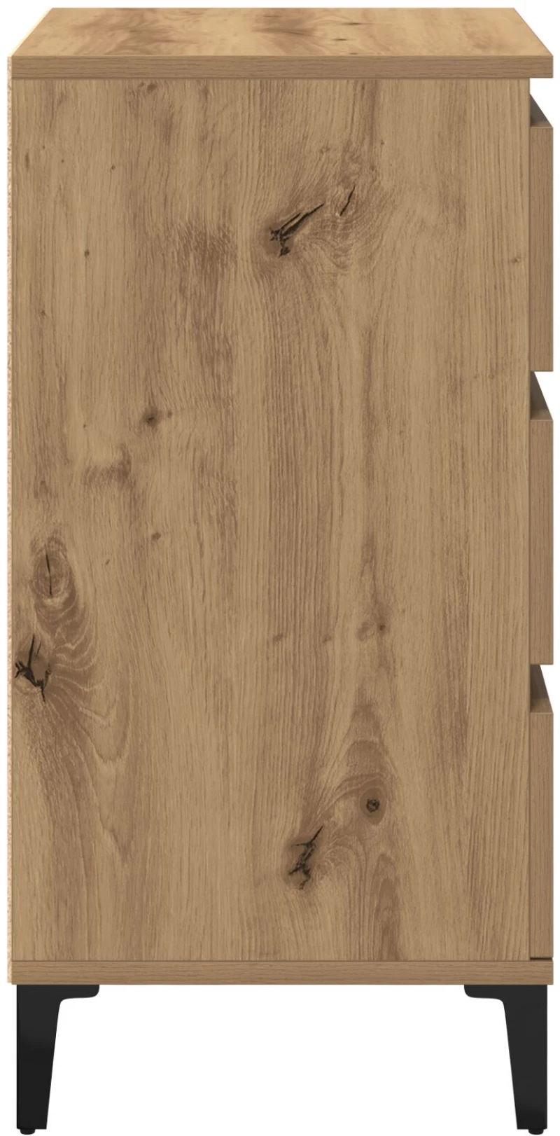 vidaXL Κομοδίνο Καλλιτέχνη Δρυς 40x35x70 εκ Επεξεργασμένο Ξύλο