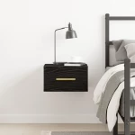 vidaXL Κομοδίνο Τοίχου Μαύρη Δρυς 35x35x20 εκ.