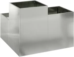 vidaXL Γλάστρα Κήπου 80x80x60 εκ Ανοξείδωτο Χάλυβα