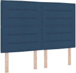 vidaXL Κρεβάτι με Στρώμα Μπλε 140x200 εκ. Ύφασμα