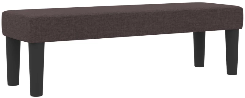 vidaXL Κρεβάτι Box Spring με Στρώμα & Πάγκο Σκούρο Καφέ 120x200 εκ. Ύφασμα