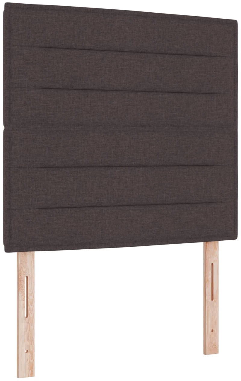 vidaXL Κρεβάτι Box Spring με Στρώμα & Πάγκο Σκούρο Καφέ 120x200 εκ. Ύφασμα
