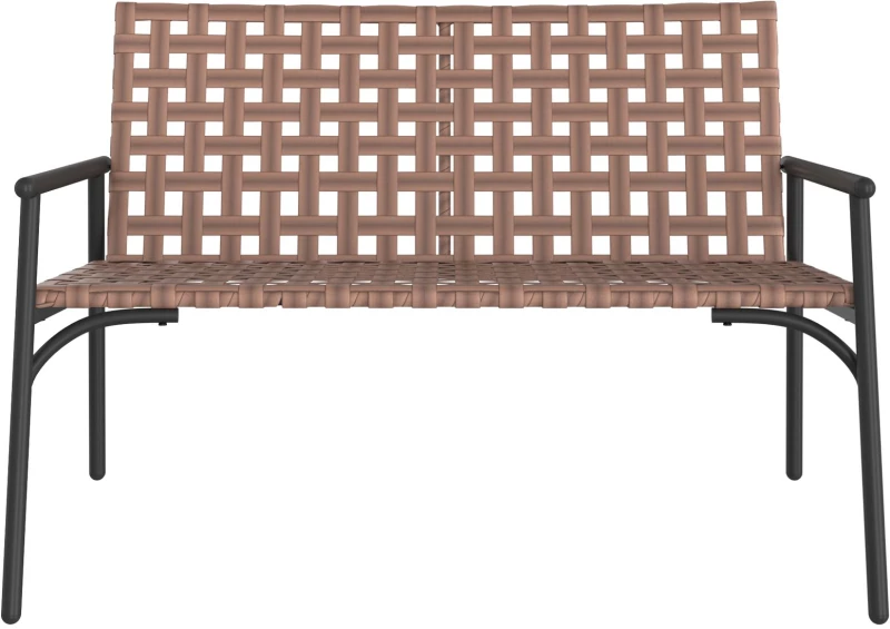 vidaXL Κήπος Πάγκος Μαύρος 113x79x75 εκ. Ρατάν