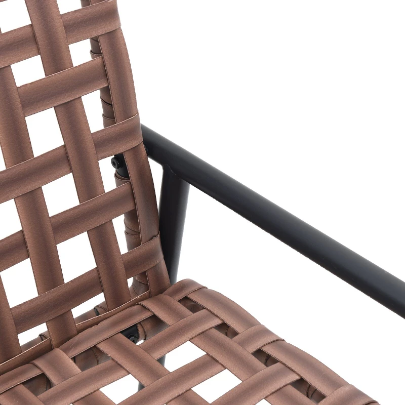 vidaXL Κήπος Πάγκος Μαύρος 113x79x75 εκ. Ρατάν