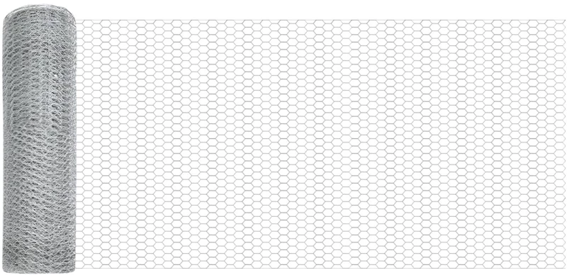 vidaXL Εξάγωνος Φράχτης 0.6x50 μ Γαλβανισμένο Ατσάλι