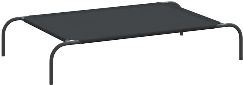 vidaXL Ανυψωμένο κρεβάτι σκύλου μαύρο 110x65x20 cm ύφασμα Οξφόρδης