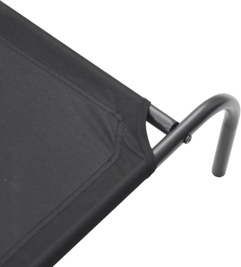 vidaXL Ανυψωμένο κρεβάτι σκύλου μαύρο 110x65x20 cm ύφασμα Οξφόρδης