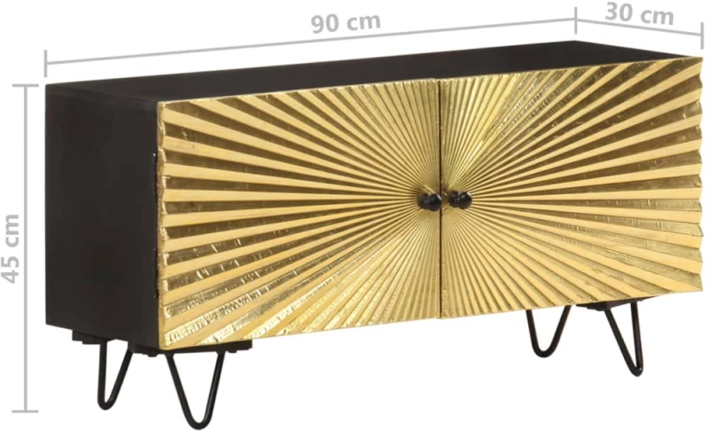 vidaXL Έπιπλο Τηλεόρασης 90 x 30 x 45 εκ. από Μασίφ Ξύλο Μάνγκο