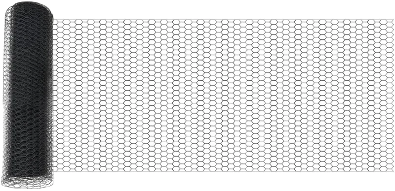 vidaXL Γκρι Εξαγωνική Περίφραξη 0.5x10 μ Ατσάλι