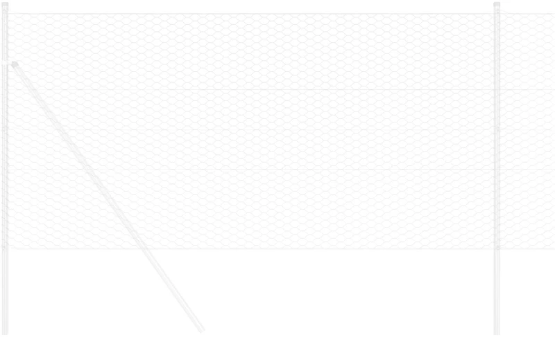 vidaXL Περίφραξη Εξάγωνου 0.4x10 μ Γαλβανισμένο Ατσάλι