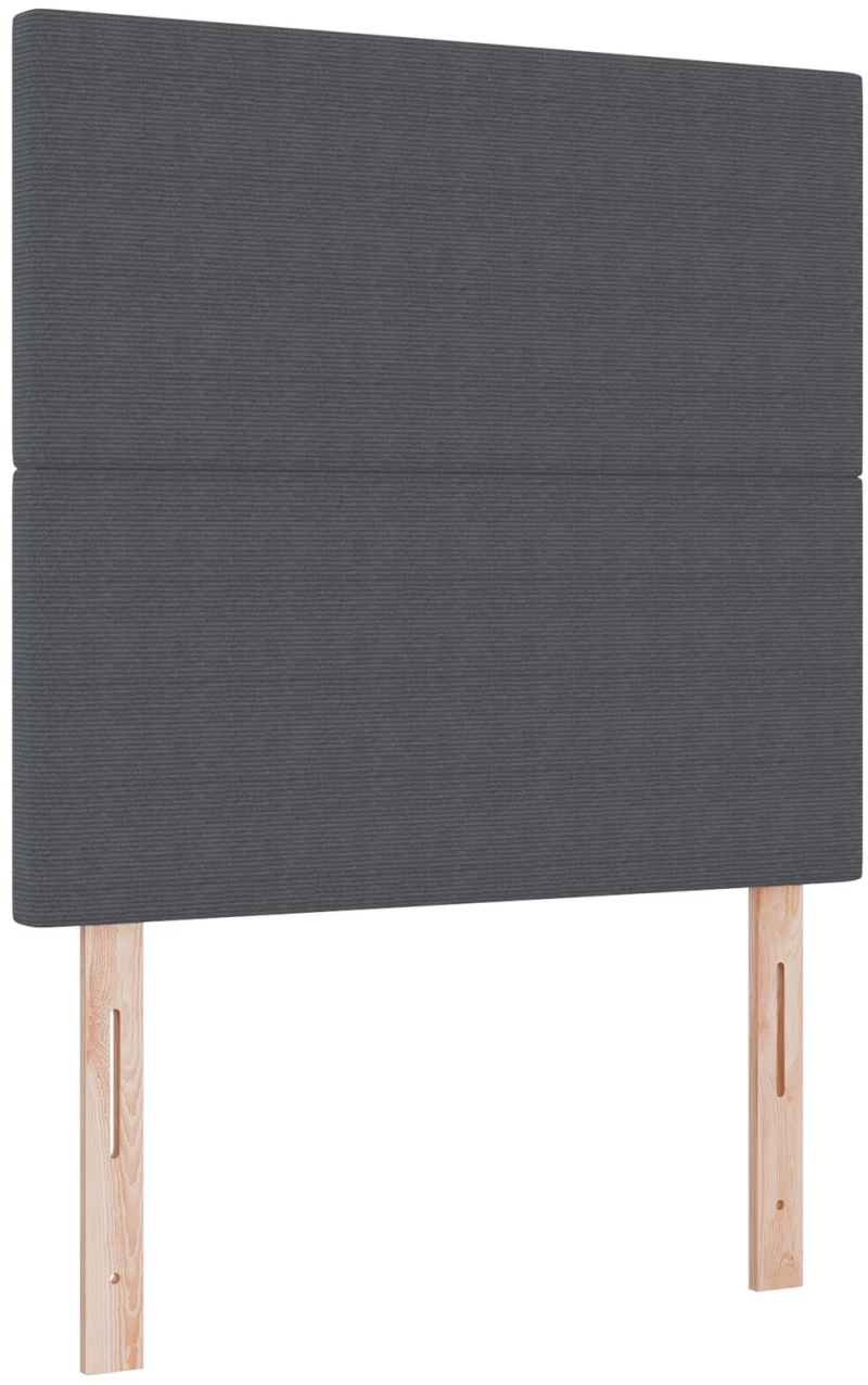 vidaXL Κρεβάτι Box Spring με Στρώμα Σκούρο Γκρι 100x200 εκ. Ύφασμα Βελούδου