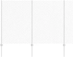 vidaXL Φράχτης από αλυσίδα με 20 U Posts Ασημί 1.6x10 μ Χάλυβας