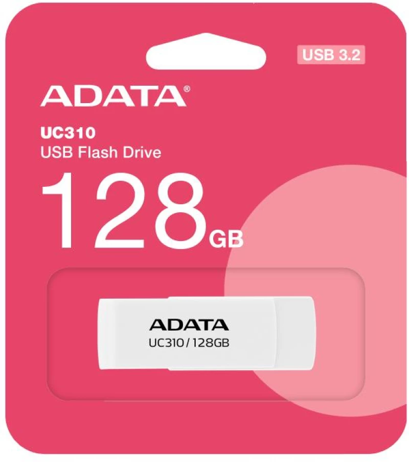 MEMORY DRIVE FLASH USB3.2 128G/WHITE UC310-128G-RWH ADATA