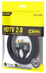 KAKUSIGA καλώδιο HDMI KSC-983, 4K/60Hz, 18Gbps, 2m, μαύρο