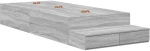 vidaXL Κρεβάτι με αποθηκευτικό χώρο Γκρι Sonoma 90x200 εκ