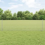 vidaXL Φράχτης Welded Wire με 5 U Posts Ασημί 0.6x10 μ Χάλυβα