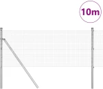 vidaXL Γαλβανισμένος Φράχτης με 7 Στύλους 0.8x10 μ