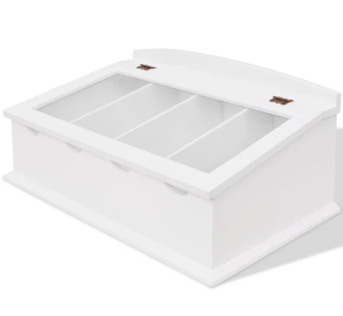 vidaXL Θήκη για Μαχαιροπίρουνα Μπαρόκ Στιλ Λευκή από MDF