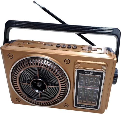 Επαναφορτιζόμενο ραδιόφωνο - PX-101BT - 020023 - Gold
