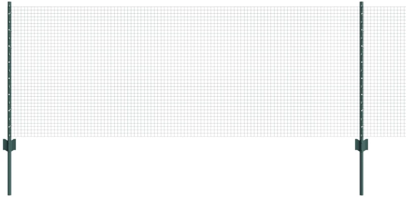 vidaXL Συρματόπλεγμα με 22 U Posts Πράσινο 0.8x50 m Χάλυβα