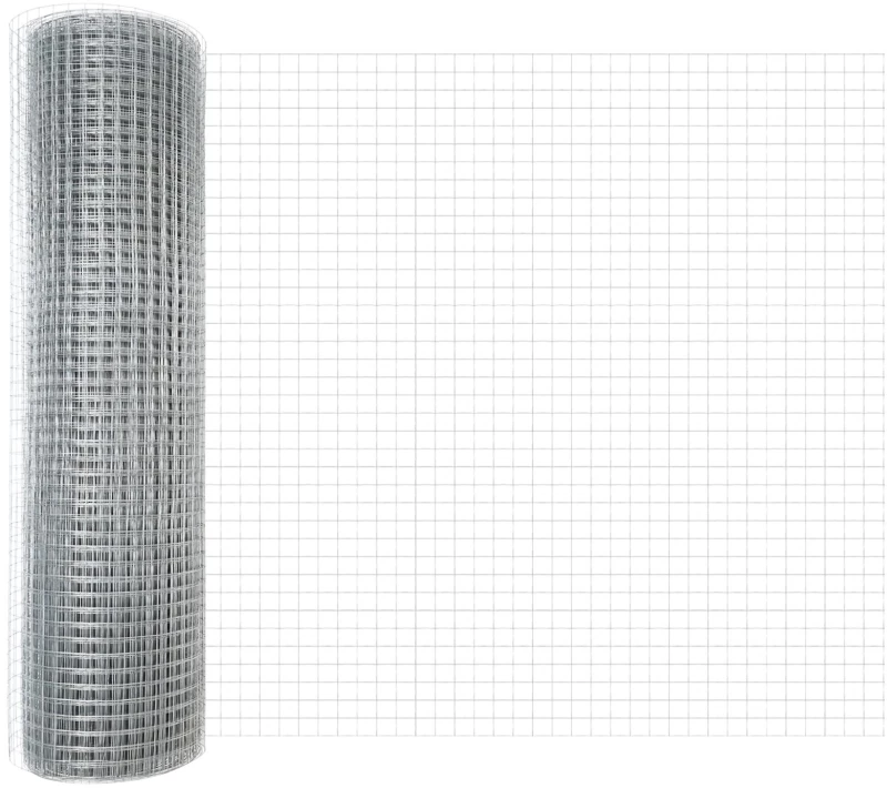 vidaXL Συρματόπλεγμα με 13 Στυλοβάτες 0.6x50 μ Γαλβανισμένος Χάλυβας