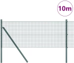 vidaXL Η συρματόπλεγμα με 7 Πόλους Πράσινου 0,8x10 m Ατσάλι