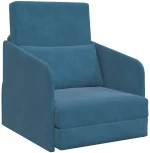 vidaXL Καναπές Κρεβάτι 2 σε 1 Μπλε 65x80x83 cm Βελούδιο