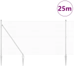 vidaXL Φράχτης με 13 Στηθαία 1.5x25 μ Γαλβανισμένο Ατσάλι