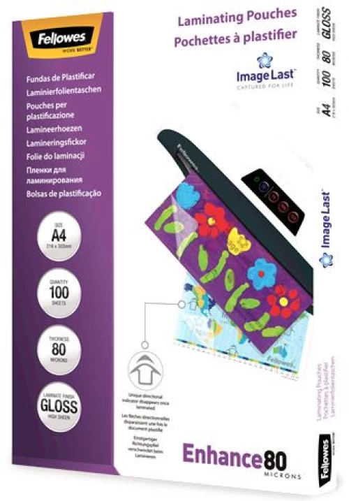 LAMINATOR POUCH IMAGELAST/A4 80 100PCS 5306114 FELLOWES