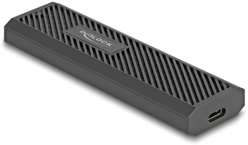 DELOCK θήκη για M.2 NVMe PCIe/SATA SSD 42031, 20Gbps, tool free, μαύρη
