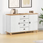 vidaXL Μπουφές 'ASKIM' Λευκό 133.5x40x79 εκ. Ξύλο Πεύκου