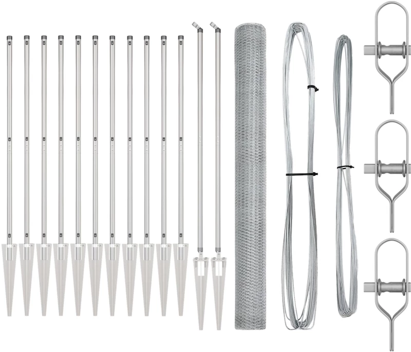 vidaXL Set Φραχτών Σετ 2 Γαλβανισμένος χάλυβας 25 x 1.5 μ Ανθεκτικό