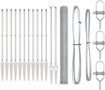 vidaXL Set Φραχτών Σετ 2 Γαλβανισμένος χάλυβας 25 x 1.5 μ Ανθεκτικό