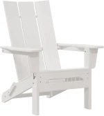 vidaXL Folding Adirondack Chair Λευκό 74.5x80.5x90 εκ. HDPE
