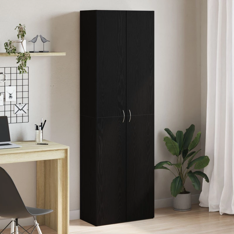 vidaXL Γραφείο Ντουλάπα Μαύρη Δρυς 60x32x190 εκ από Ξύλο
